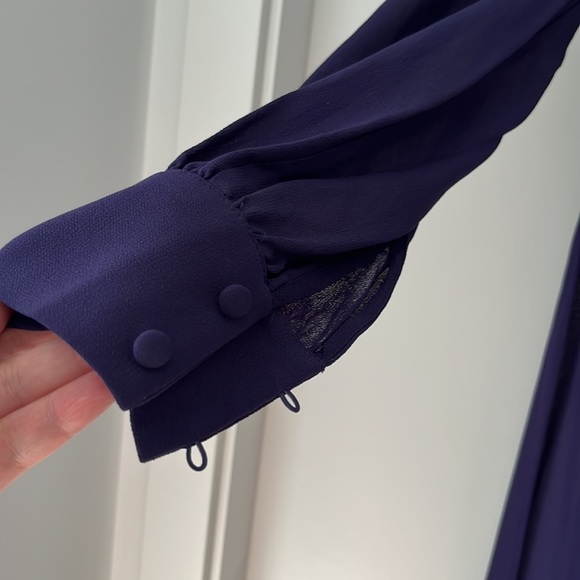 TED BAKER FAITHIY RUFFLE DRESS NAVY BNWT - Picture 8 of 14